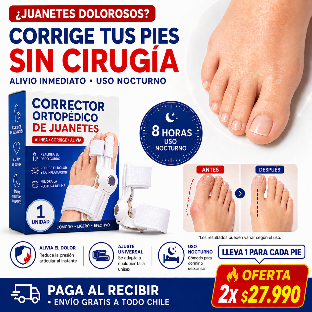 CORRECTOR ORTOPEDICO DE JUANETES